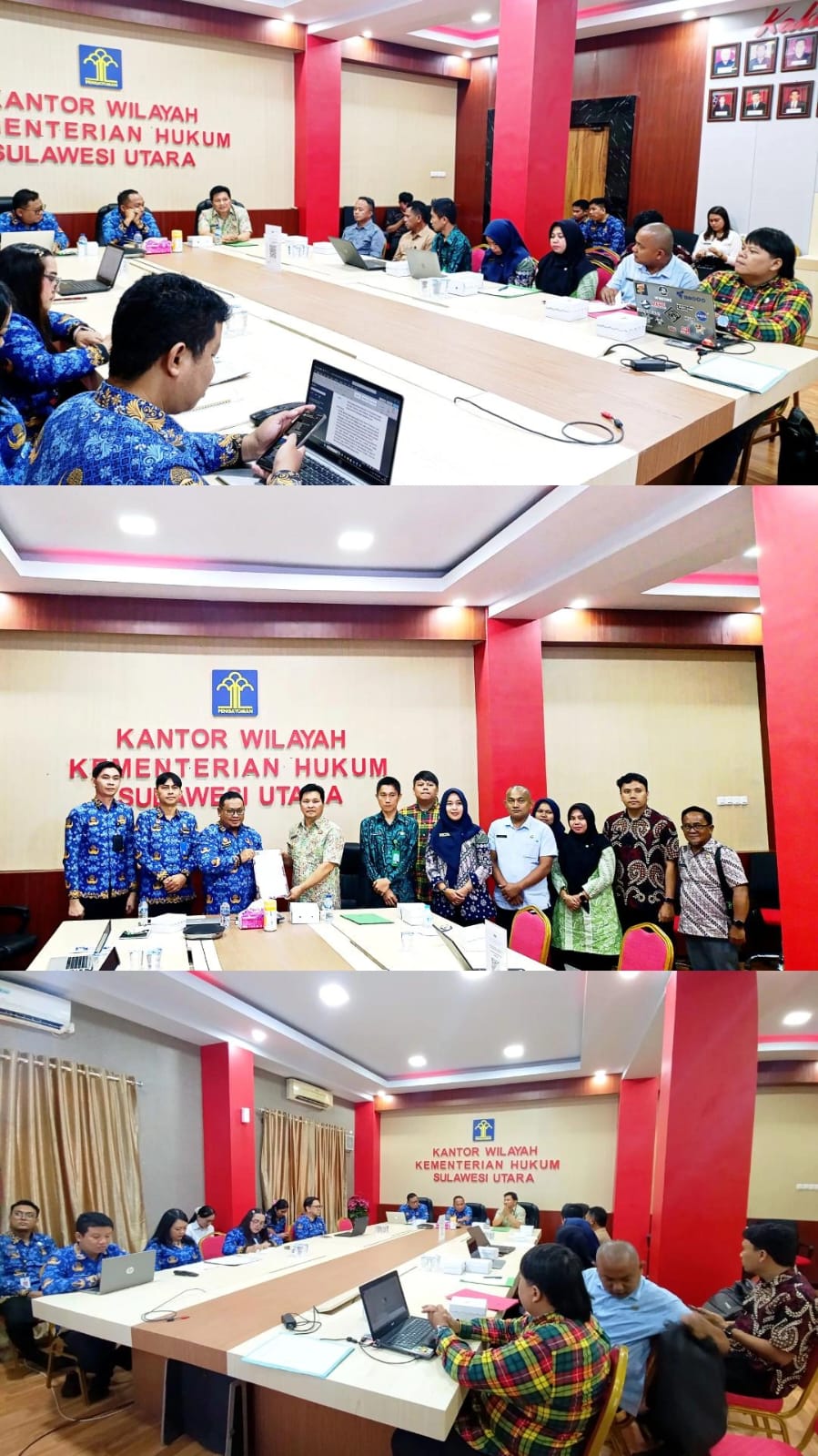 Rapat Harmonisasi yang diikuti oleh Bagian Hukum Sekretariat Daerah Kabupaten Bolaang Mongondow